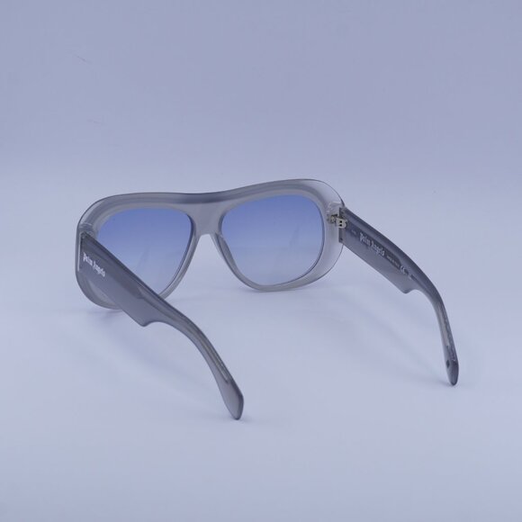 Palm Angels PERI103 ELFIN 0942 Sunglasses Grey Aviator Frame, Blue Lenses - Picture 5 of 9